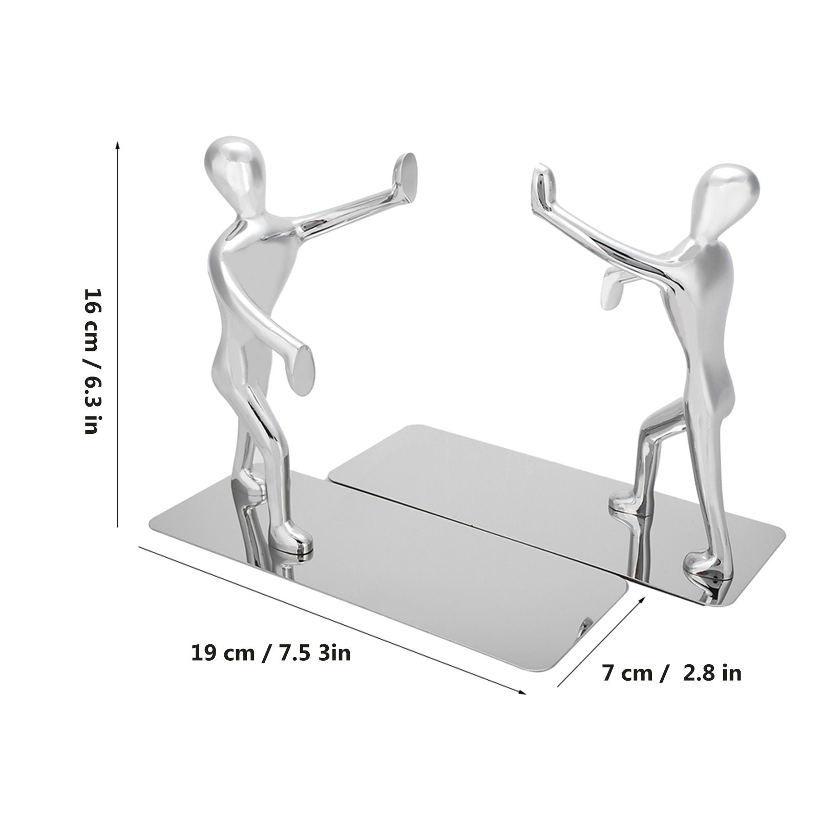 1 Pair Kung Fu People Shape Bookends Students Book Stand for School Home Table Decoration