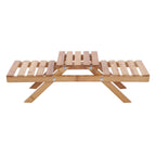 Wooden Standing Foldable 2-layered Potted Plant Flower Shelf Storage Rack Garden