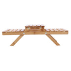 Wooden Standing Foldable 2-layered Potted Plant Flower Shelf Storage Rack Garden