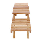 Wooden Standing Foldable 2-layered Potted Plant Flower Shelf Storage Rack Garden
