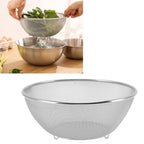 Stainless Steel Strainer Colander Fast Drainage 24CM Diameter Safe Food Grade Material Salad Bowl for Home Kitchen Mesh Screen