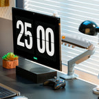 Single Monitor Arm for 17-30 Inch Screens,Height Adjustable Desk Mount Sliver Aluminium Monitor Stand, VESA 75/100mm with C-Clamp/Grommet Base&Gas Spring,Ergonomic Stand for Work/Gaming