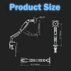 Single Monitor Arm for 17-30 Inch Screens,Height Adjustable Desk Mount Sliver Aluminium Monitor Stand, VESA 75/100mm with C-Clamp/Grommet Base&Gas Spring,Ergonomic Stand for Work/Gaming
