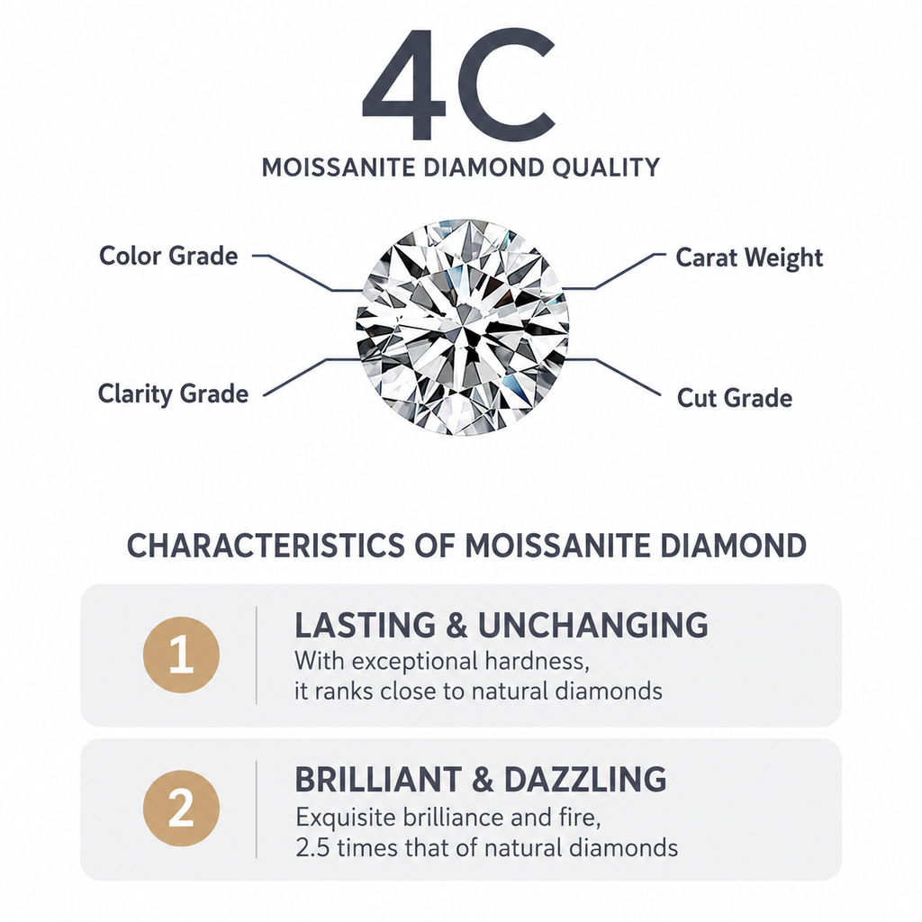 Elegant Moissanite Pendant Necklace with Square Cut Gemstone, Hypoallergenic 925 Silver Plated Chain, Adjustable Length for Daily Wear, Includes GRA Certificate, Ideal for Casual and Formal Outfits (Moissanite, Premium S925)