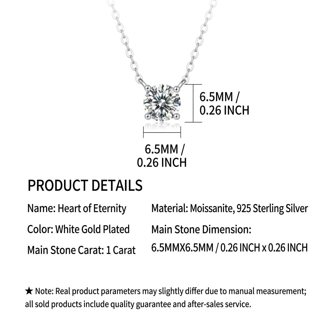 Eternal Heart Moissanite Pendant Necklace – 925 Silver Plated in White Gold, 1 Carat Round Cut with Eight Hearts and Eight Arrows, Four-Claw Setting, Brilliant Sparkle for Daily Elegance and Gifting (Moissanite 3 Carat, Premium S925)