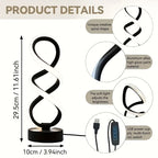 Black White Spiral Desk Lamps Warm Light Lamp Set Of 2 Lamps Bedside Lamp Study Lamp Modern