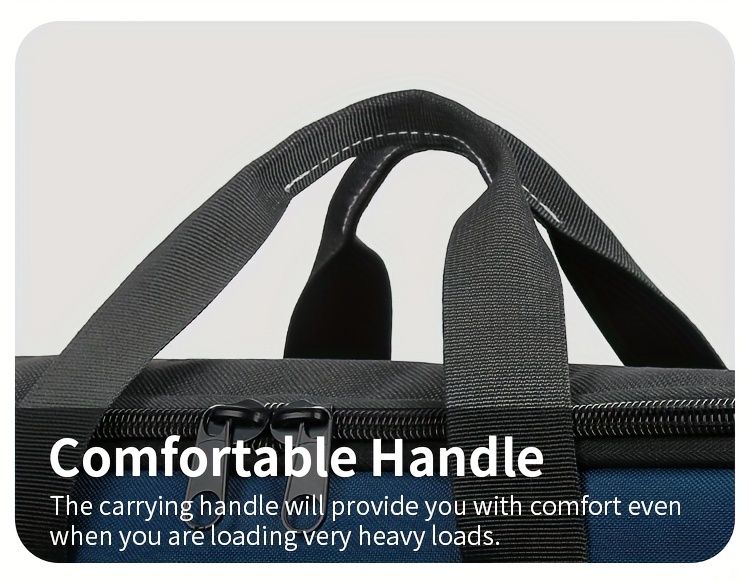 Black tool storage bag, large capacity tool bag, heavy duty tool organizer, wear resistant tool bag, professional tool carry bag, tradesman tool bag, DIY tool storage