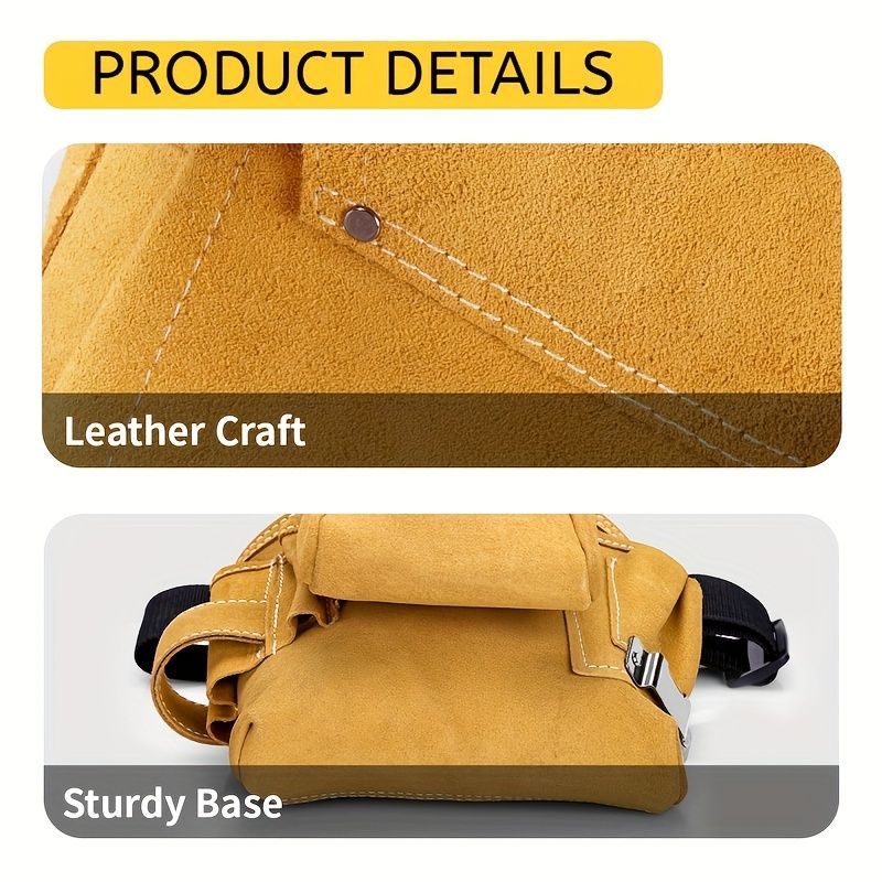 Yellow Gray adjustable tool belt, tool carrying belt, tool storage organizer, tool belt for professionals, DIY tool belt, waist tool pouch, worksite accessories