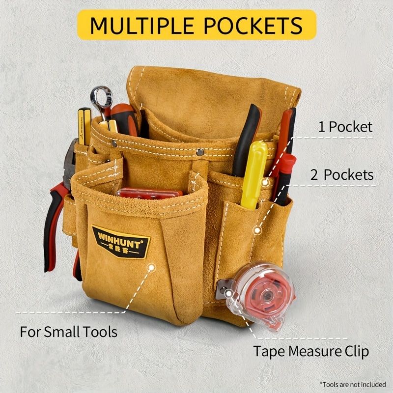 Yellow Gray adjustable tool belt, tool carrying belt, tool storage organizer, tool belt for professionals, DIY tool belt, waist tool pouch, worksite accessories