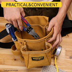 Yellow Gray adjustable tool belt, tool carrying belt, tool storage organizer, tool belt for professionals, DIY tool belt, waist tool pouch, worksite accessories