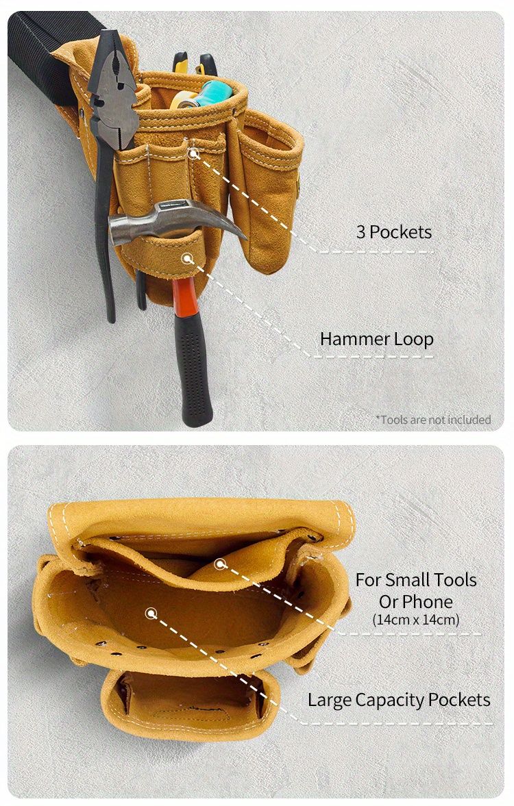 Yellow Gray adjustable tool belt, tool carrying belt, tool storage organizer, tool belt for professionals, DIY tool belt, waist tool pouch, worksite accessories