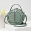 Ladies Handbag Round Handbag Croc-Embossed Handbag Tassel Handbag High-Quality - Green - Size L