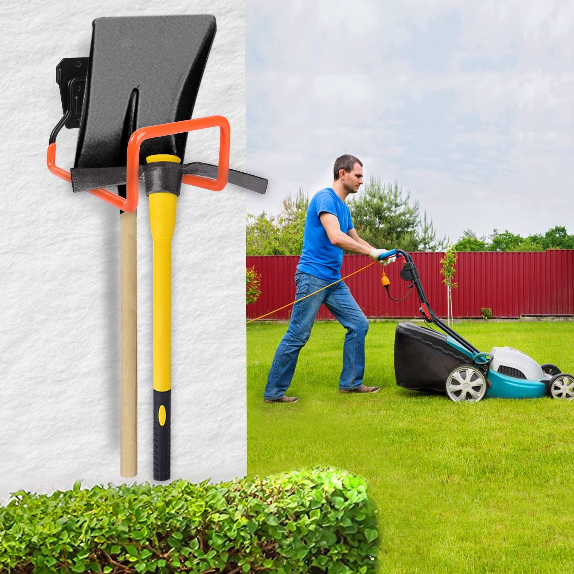Metal Hose Reel,Hose Holder Hose Hanger Heavy Duty Hose Holders Wall Mount, Hook for Garden Hose/Expandable Hose/Water Hose/Pocket Hose/Flexable Hose（orange）