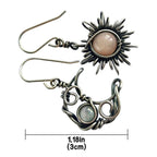 Boho Sun Moon and Stars Drop Dangle Earrings,Bohemian Statement Earrings for Women Girls Asymmetrical Celestial Jewelry Gift