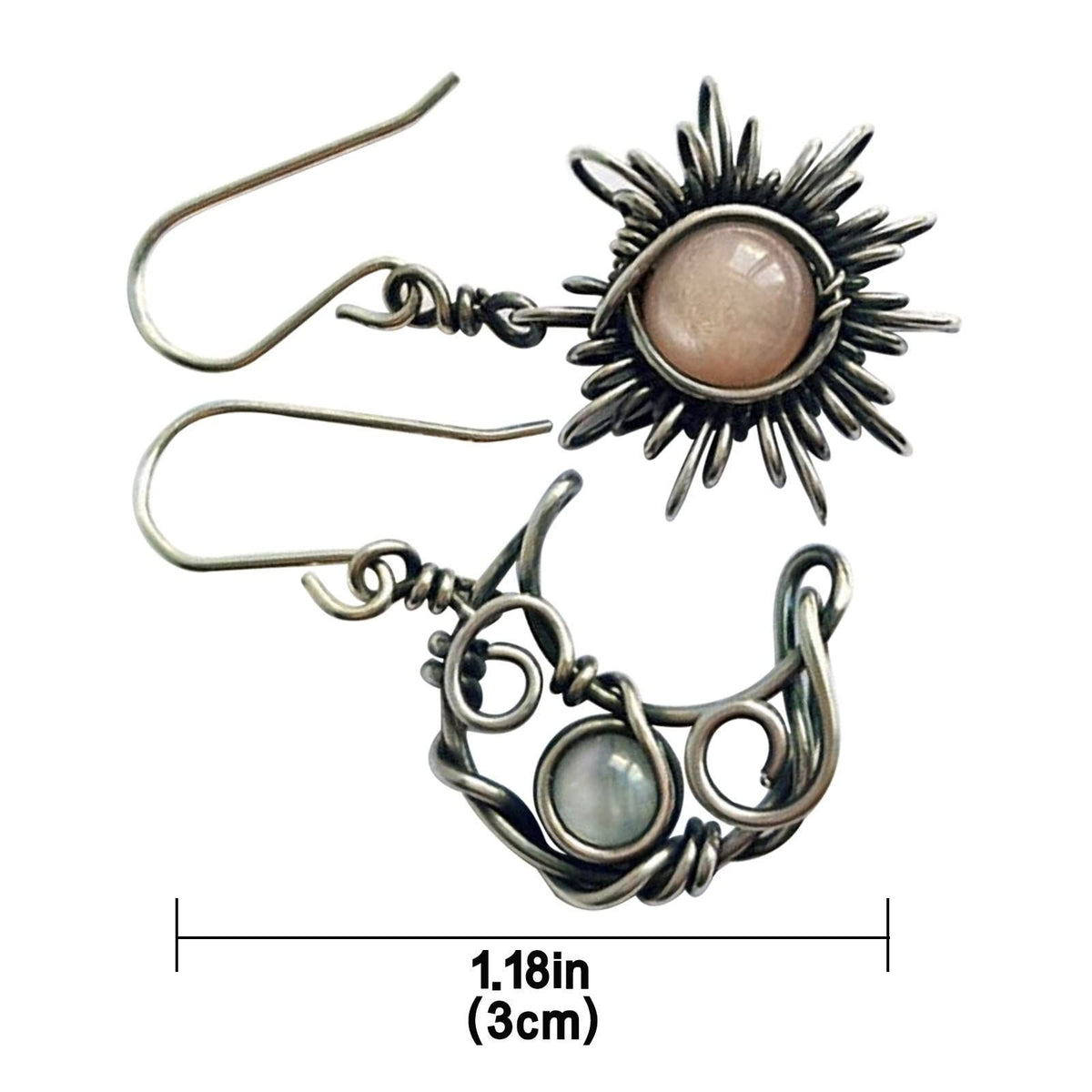 Boho Sun Moon and Stars Drop Dangle Earrings,Bohemian Statement Earrings for Women Girls Asymmetrical Celestial Jewelry Gift
