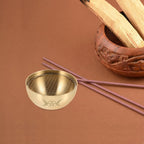 1 Set Triple Moon Pentacle Brass Offering Bowl Holy Water Bowl Incense Burner Smudging Bowl Decoration Bowl