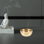 1 Set Triple Moon Pentacle Brass Offering Bowl Holy Water Bowl Incense Burner Smudging Bowl Decoration Bowl