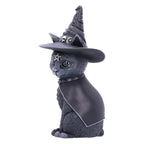 Witches Hat Occult Cat Figurine, 13.5cm,Scarily adorable bewitching cat figurine.Lovingly hand-painted. Black