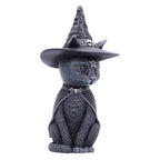 Witches Hat Occult Cat Figurine, 13.5cm,Scarily adorable bewitching cat figurine.Lovingly hand-painted. Black