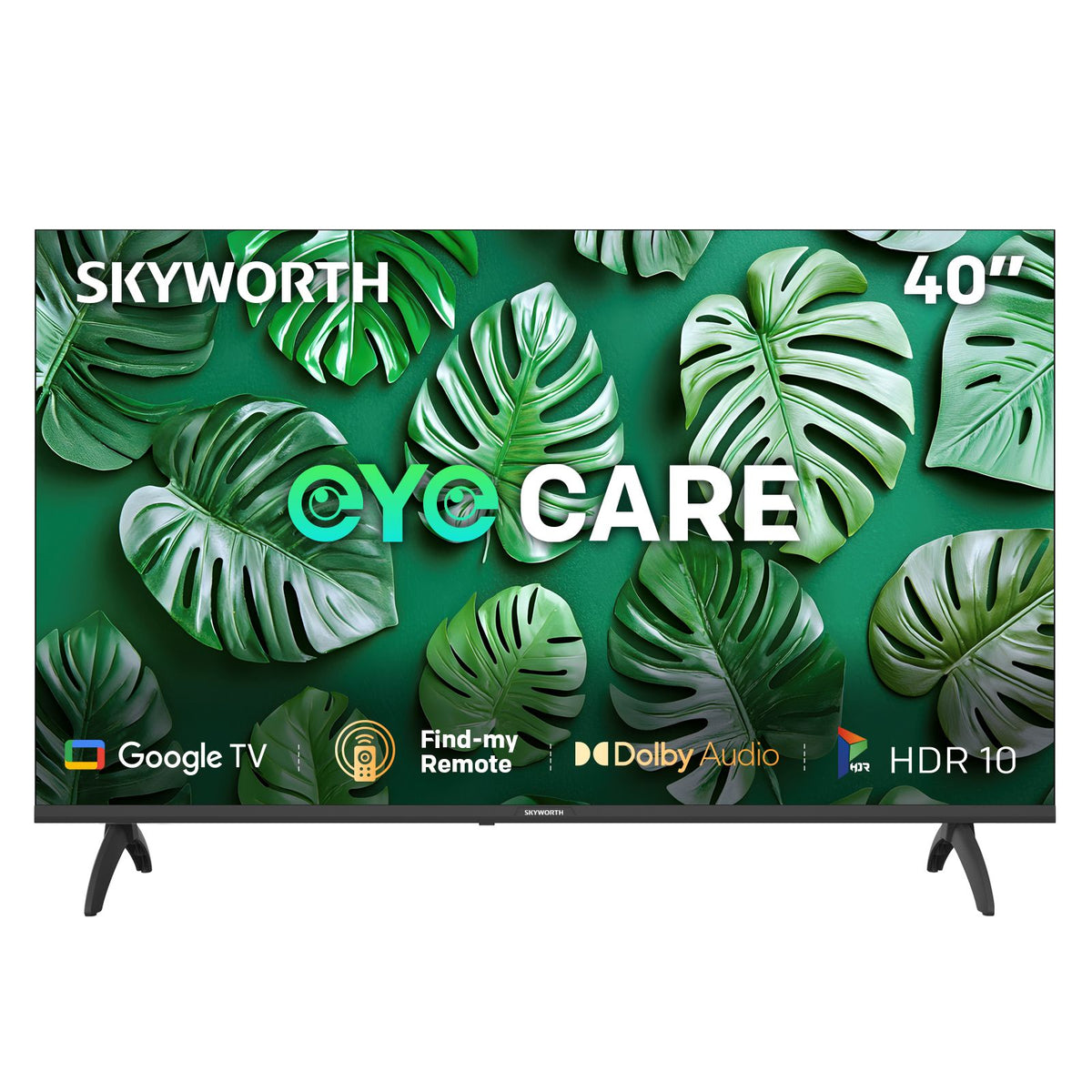 SKYWORTH 40" E5500H EyeCare Smart Google TV, 1080P FHD, HDR10 HLG, Find-My Remote, AI Picture Processing, Dolby Audio, Screen Casting, Bezel Less Design, Voice Control Hauptbild