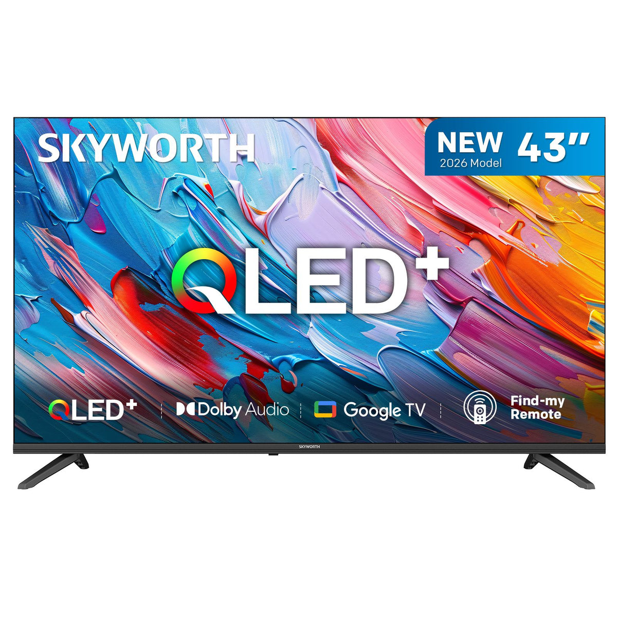 SKYWORTH Q5600H 43''-QLED+ Smart Google TV, FHD, HDR10 HLG, Find-My Remote,Dolby Audio, Screen Casting, Bezel Less Design, Voice Control Hauptbild