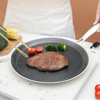 26cm Stainless Steel Crepe Pan Non-Stick Pan Honeycomb Coating Frying Pan Pizza6299