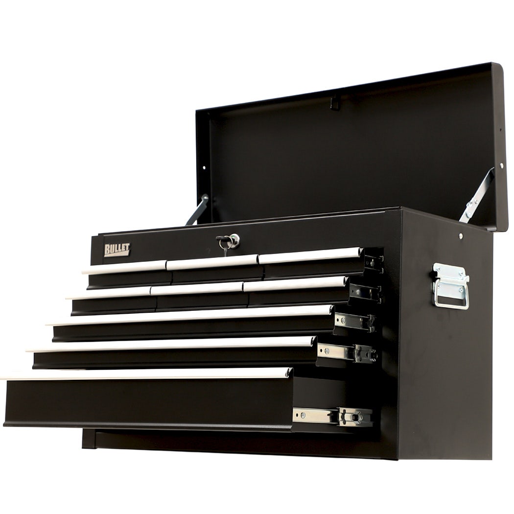 Bullet Pro 9 Drawer Tool Box Chest, Organiser Mechanic Garage Storage Toolbox Set - Black Hauptbild