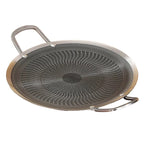 Honeycomb Non-Stick Grill Skewer Plate, 316 Stainless Steel, Portable Barbecue Grill with Handle, Universal Induction Cooktop Compatible, Round Shape, Outdoor Camping BBQ Accessory