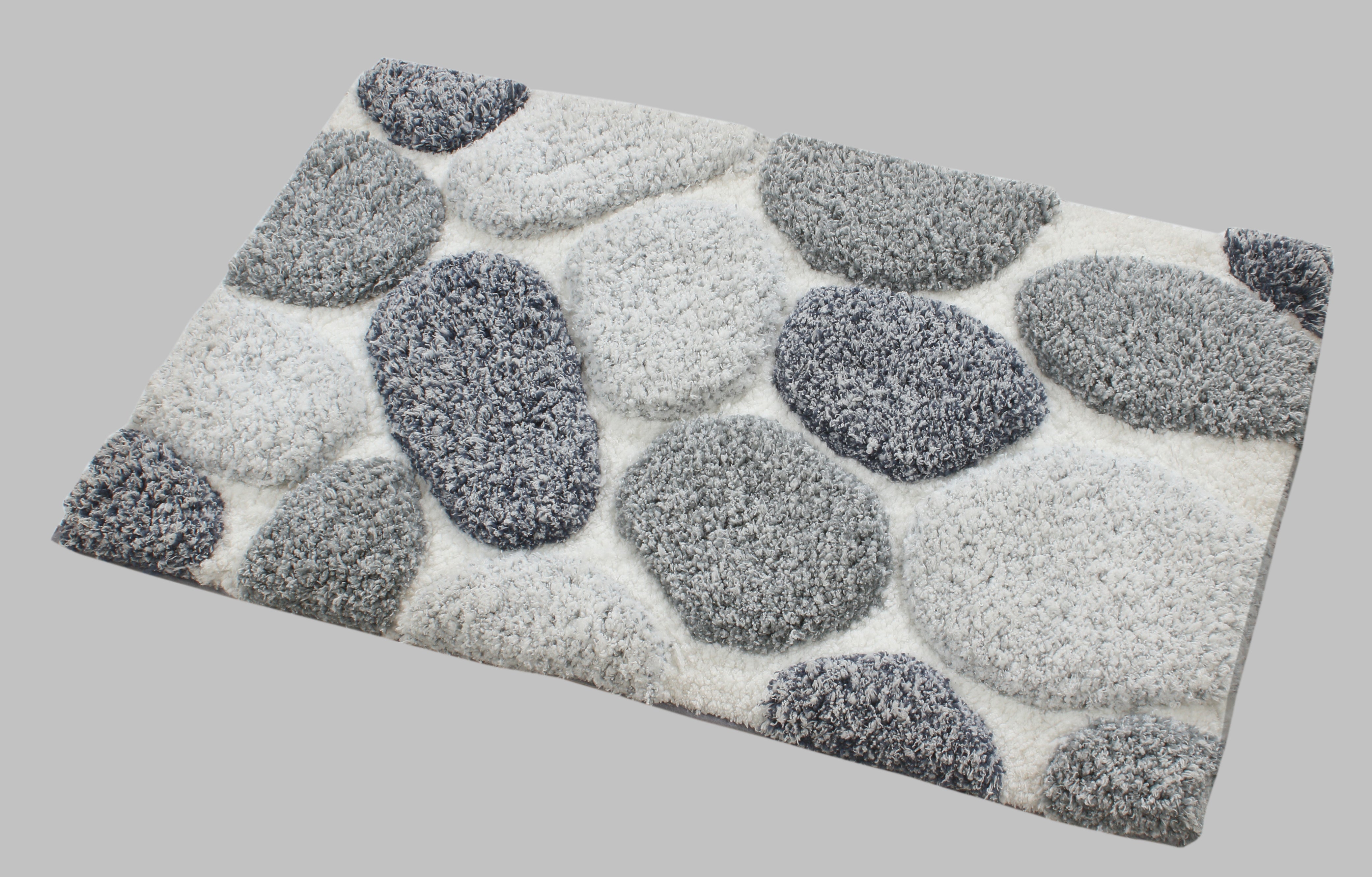 Pebble 3D Design Tufted Soft Pile Bathmat - 50x80 Secondary image