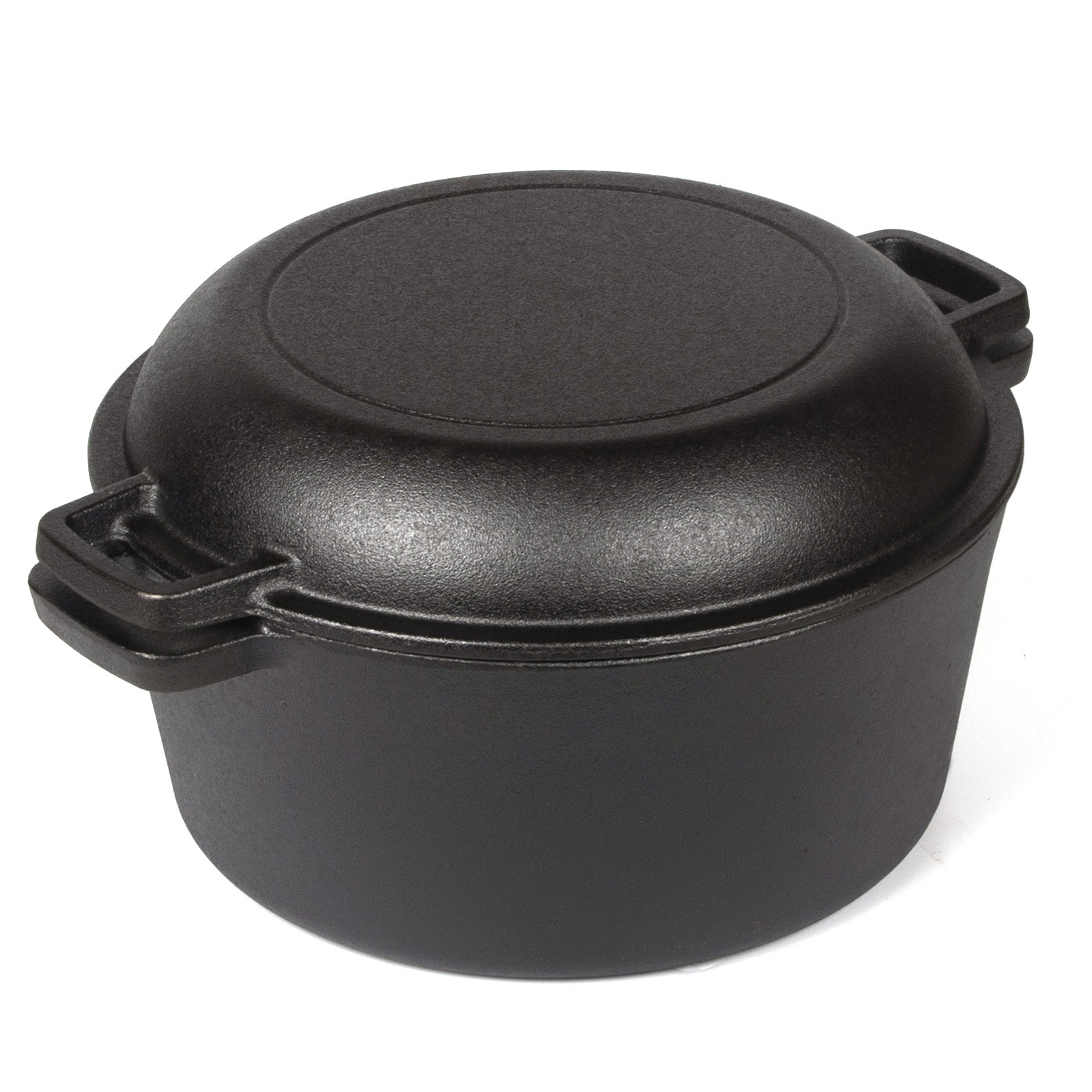 26cm 2-in-1 Cast Iron Dutch Oven & Skillet Set  Pre-Seasoned Dual-Use Pot with Lid Fry Pan, Durable & Versatile Cookware Hauptbild