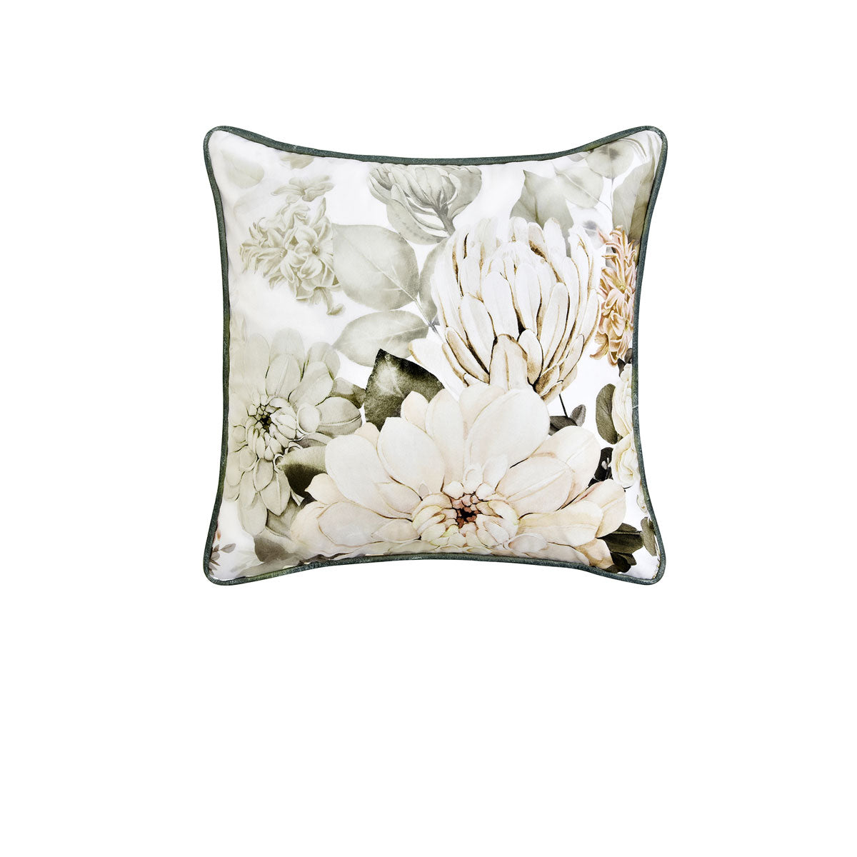 Bianca Giselle Square White Velvet Cushion Main image