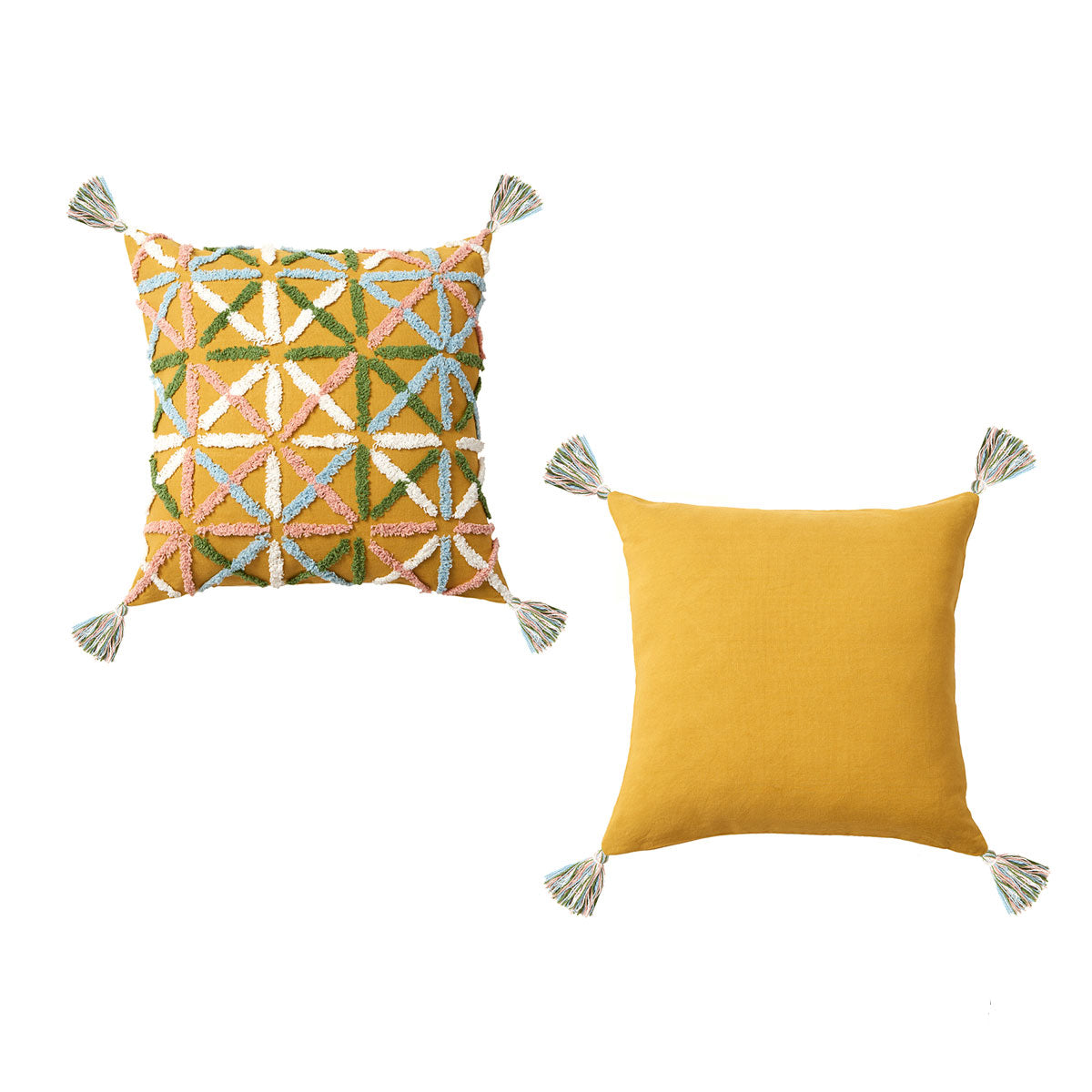 Accessorize Adena Ochre Filled Square Cushion Main image