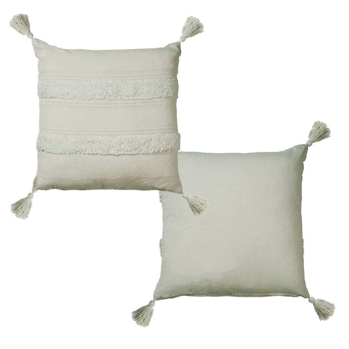 Accessorize Indra Cotton Cover Filled Cushion - Grey Main image
