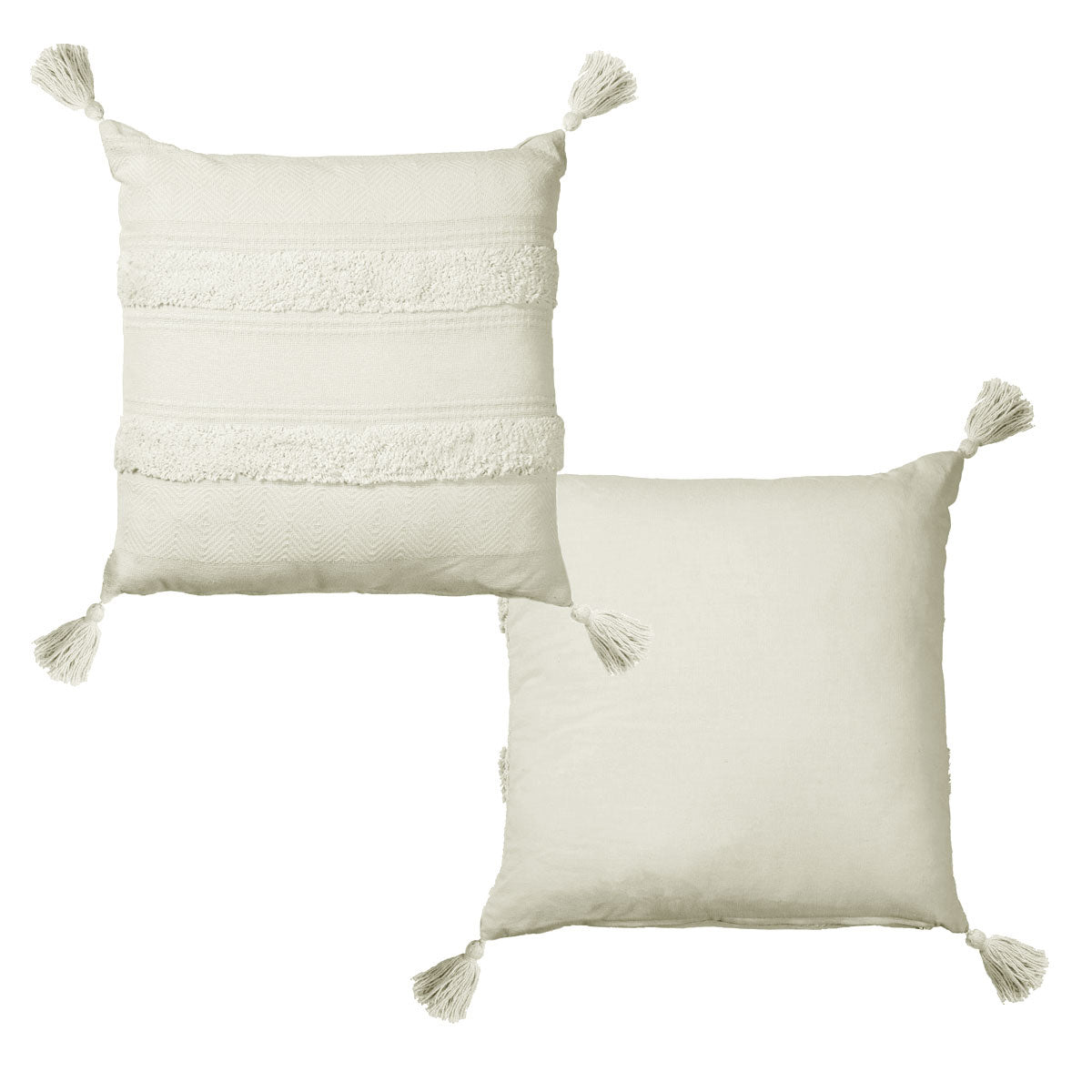 Accessorize Indra Cotton Cover Filled Cushion - Off White Main image