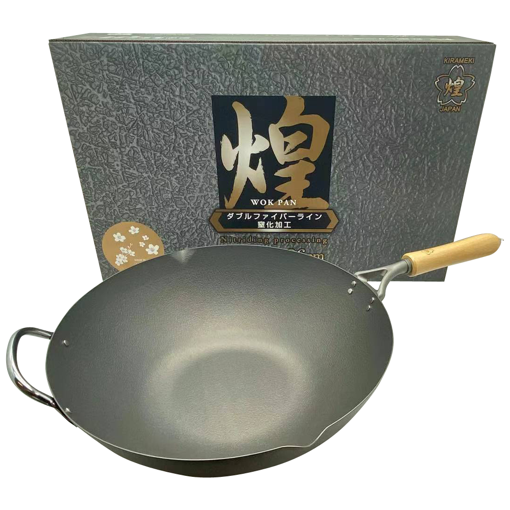 Cast Iron Stir-fry Wok (Made in Japan) - 36cm Hauptbild