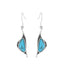 Retro Boho Turquoise Flower Earrings Hook Moonstone Dangle Drop Sapphire Women - 1239