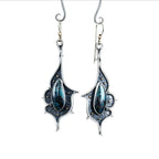 Retro Boho Turquoise Flower Earrings Hook Moonstone Dangle Drop Sapphire Women - 1248