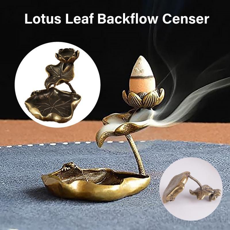 Lotus Flower Incense Holder Flowing Backflow Burner Home Office Decor Ornament Hauptbild