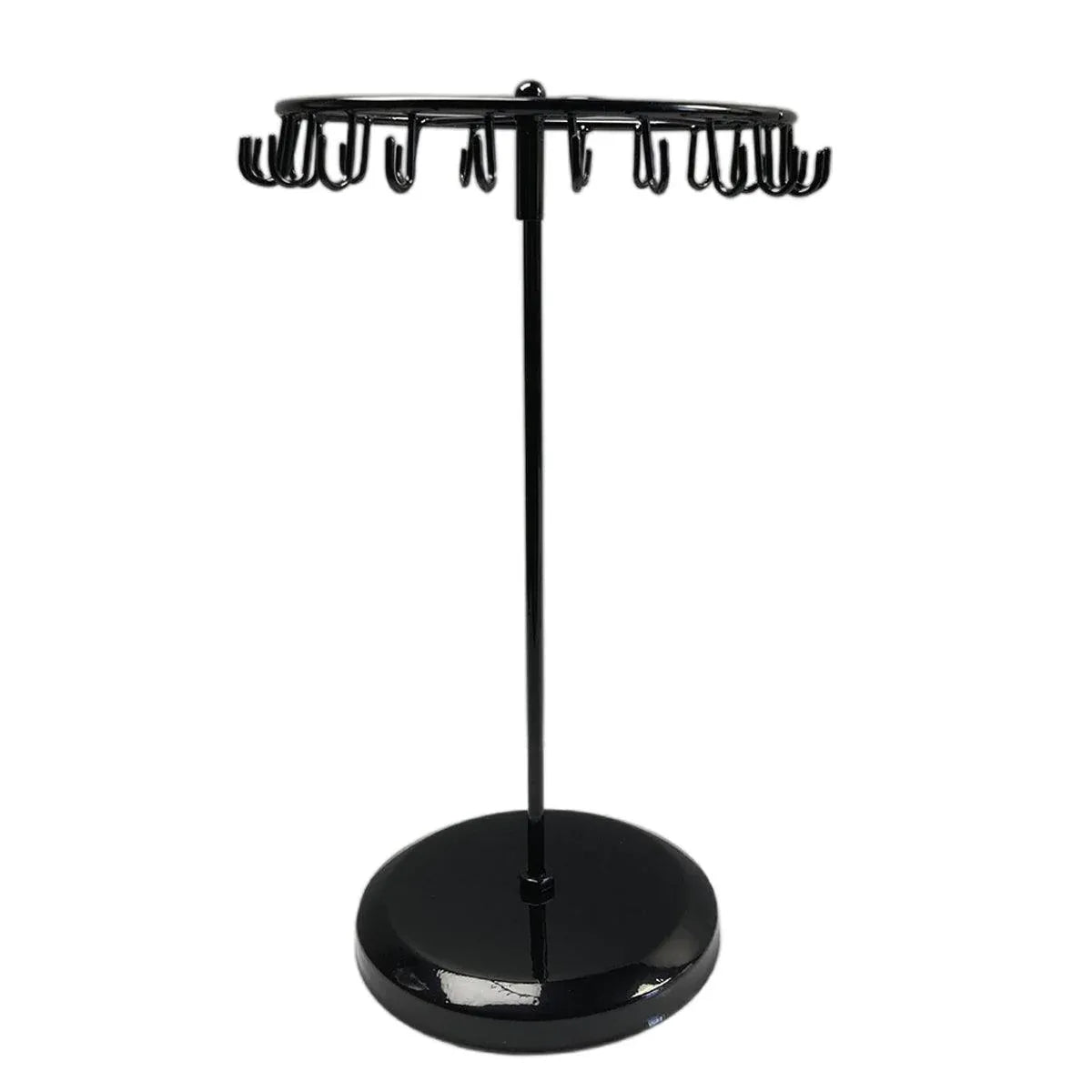 Iron Jewellery Rack Rotating Necklace Display Stand Jewellery Organiser Storage - Black Main image