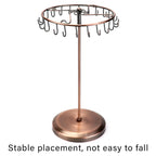 Iron Jewellery Rack Rotating Necklace Display Stand Jewellery Organiser Storage - Black