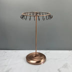 Iron Jewellery Rack Rotating Necklace Display Stand Jewellery Organiser Storage - Black
