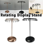 Iron Jewellery Rack Rotating Necklace Display Stand Jewellery Organiser Storage - Black