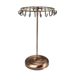 Iron Jewellery Rack Rotating Necklace Display Stand Jewellery Organiser Storage - Bronze