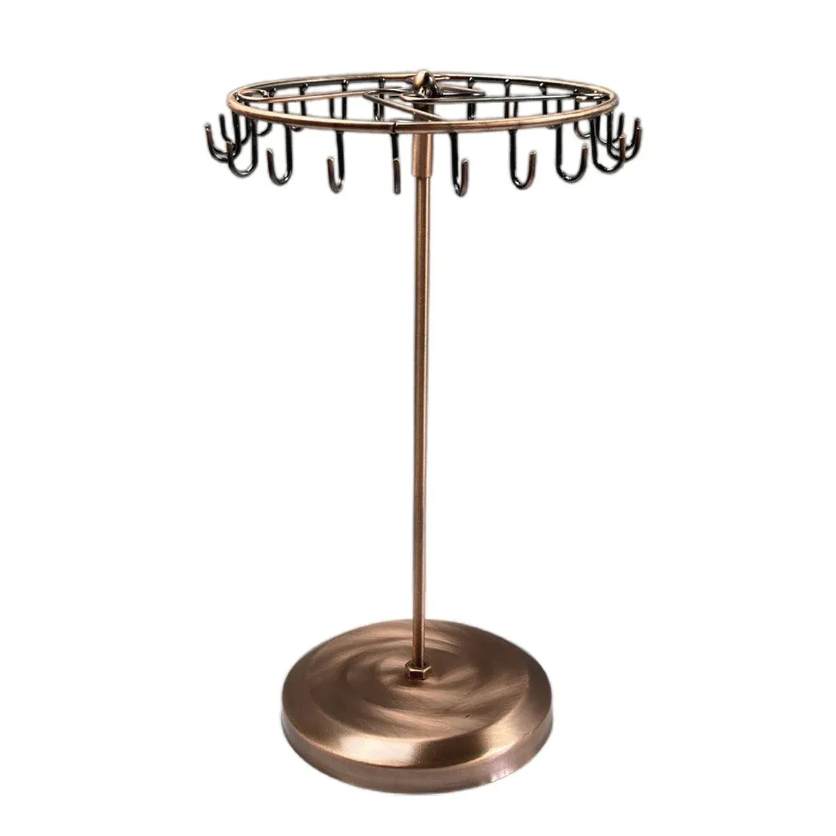 Iron Jewellery Rack Rotating Necklace Display Stand Jewellery Organiser Storage - Bronze