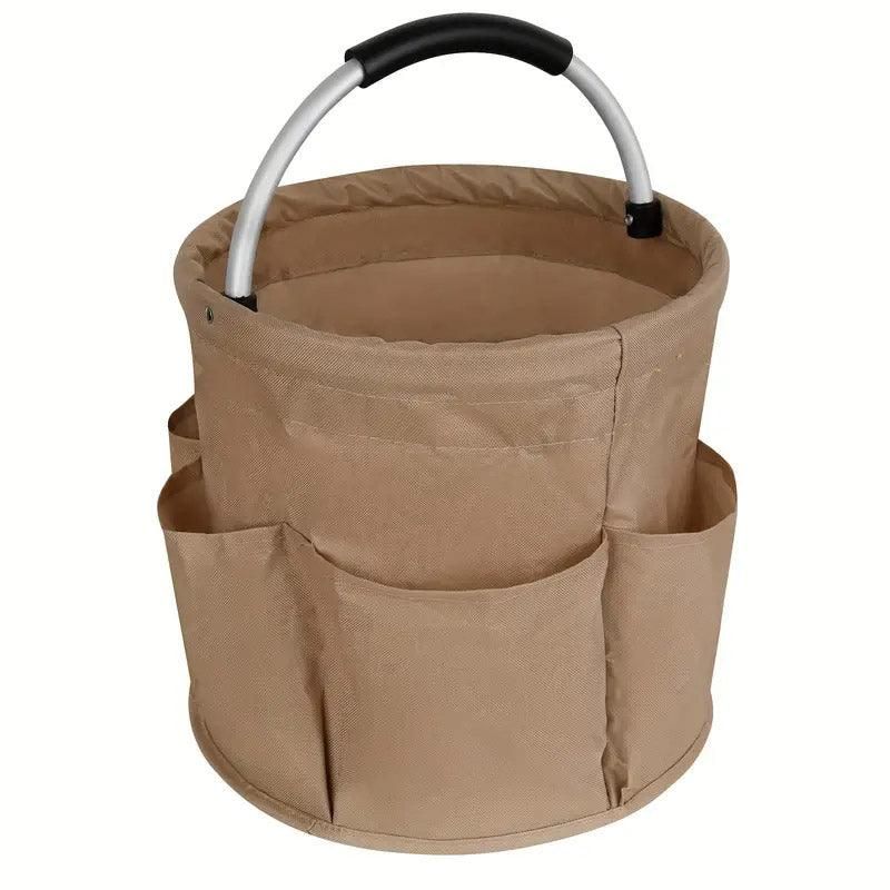 Portable Handheld Collapsible Tool Organizer Storage Box for Home Workshop Tools - Khaki Main image
