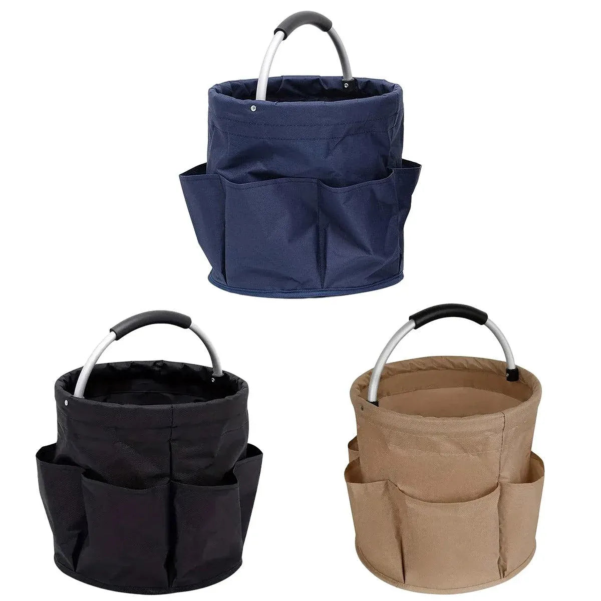 Portable Handheld Collapsible Tool Organizer Storage Box for Home Workshop Tools - Khaki