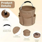 Portable Handheld Collapsible Tool Organizer Storage Box for Home Workshop Tools - Khaki