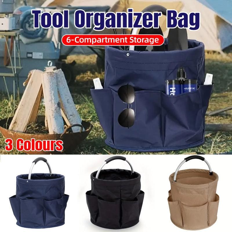 Portable Handheld Collapsible Tool Organizer Storage Box for Home Workshop Tools - Blue