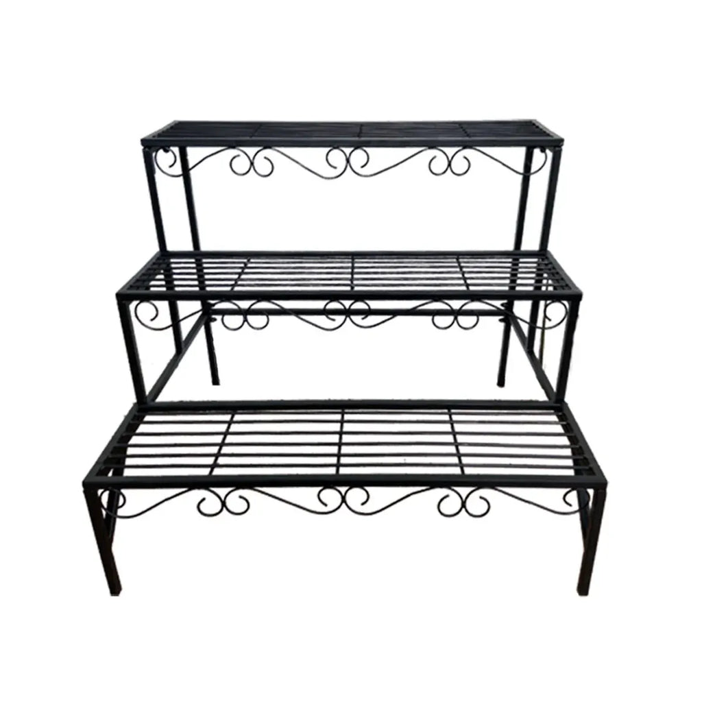 Metal Plant Stand 3 Tier Garden Shelf Flower Pot Rack Indoor Outdoor Display