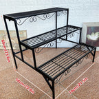 Metal Plant Stand 3 Tier Garden Shelf Flower Pot Rack Indoor Outdoor Display